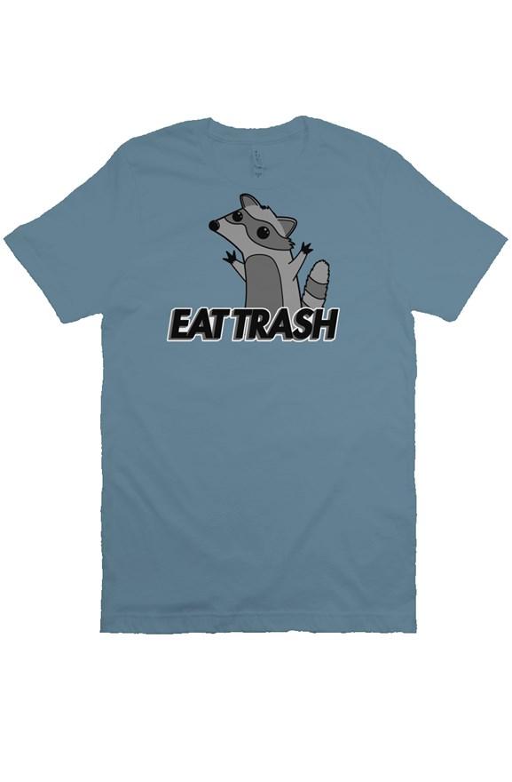 EAT TRASH Raccoon Shirt (Steel Blue)