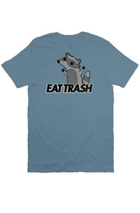 EAT TRASH Raccoon Shirt (Steel Blue)