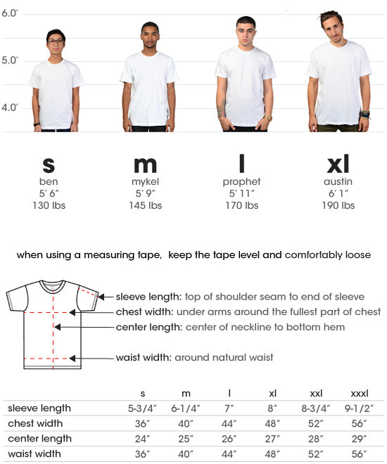 Sizing Chart for Squeakii Hedgie Pineapple Tee Shirt