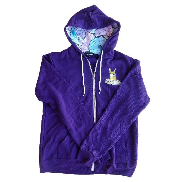 Wilbur Donut Zip Hoodie (Purple)