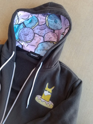 Wilbur Donut Zip Hoodie (Grey)