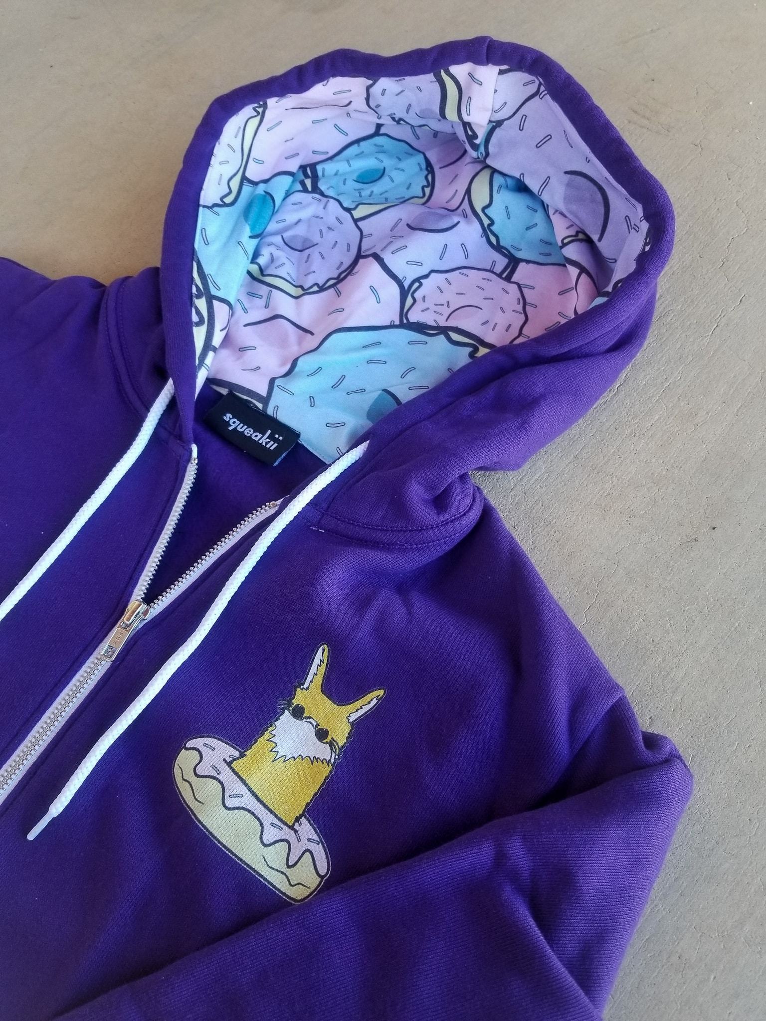 Wilbur Donut Zip Hoodie (Purple)